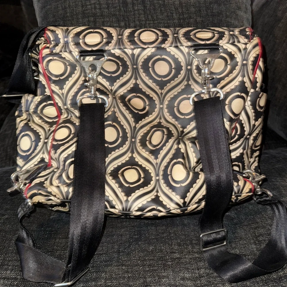 Petunia Pickle Bottom Black and Cream Diaper Bag